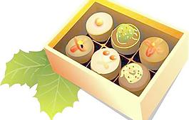 韓國(guó)經(jīng)典圣誕食品矢量AI圖庫(kù)