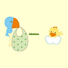 印花矢量圖 T恤圖案 可愛卡通 動物 鳥 免費素材