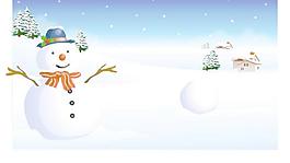 圣誕主題雪人AI矢量圖源碼
