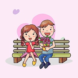 印花矢量圖 T恤圖案 人物 男孩 女孩 免費(fèi)素材