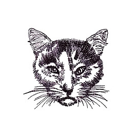繡花 動物 貓 免費(fèi)素材