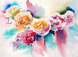 位圖 植物 寫意花卉 花朵 免費素材