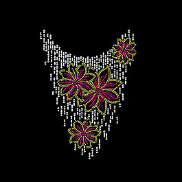 燙鉆 領(lǐng)邊 花紋 植物花紋 花朵 免費素材