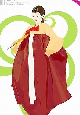 韓國(guó)穿著禮服的朝鮮女性AI源碼150