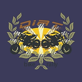 印花矢量圖 T恤圖案 圖文結(jié)合 植物 樹(shù)葉 免費(fèi)素材