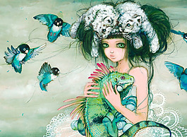 位圖 插畫 時尚插畫 人物插畫 藝術(shù)效果 免費素材