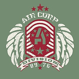 印花矢量圖 T恤圖案 圖文結(jié)合 徽章標(biāo)記 文字 免費(fèi)素材