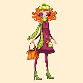 印花矢量圖 T恤圖案 卡通 人物 女孩 免費素材