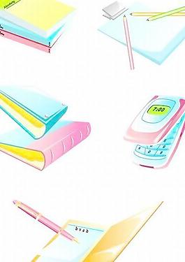 韓國(guó)記事本、書、手機(jī)、夾子等圖標(biāo)矢量圖116