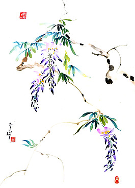 位圖 植物 寫意花卉 花朵 免費(fèi)素材