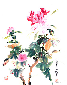位圖 植物 寫意花卉 花朵 水墨畫 免費(fèi)素材