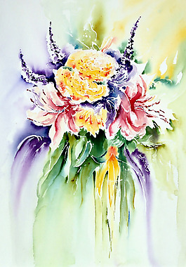 位圖 植物 寫意花卉 花朵 免費素材
