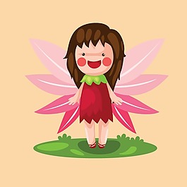印花矢量圖 T恤圖案 人物 女孩 精靈 免費素材