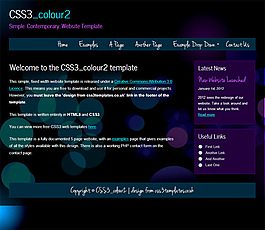時尚色彩CSS3模板