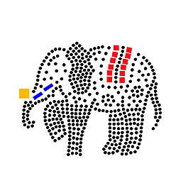 燙鉆 動(dòng)物 大象 免費(fèi)素材