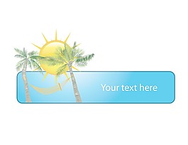 棕櫚樹夏季框架