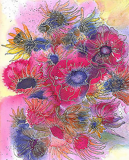 位圖 植物 寫意花卉 花朵 免費(fèi)素材