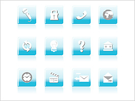 光澤圖標矢量集