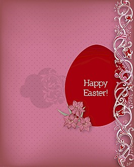 復活節插畫矢量與復活節彩蛋