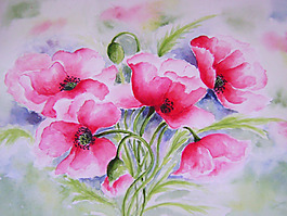位圖 植物 寫意花卉 花朵 免費素材