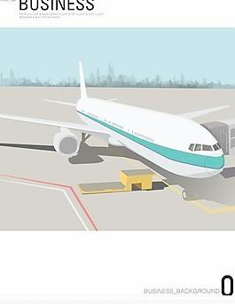 韓國(guó)飛機(jī)場(chǎng)場(chǎng)景矢量圖11