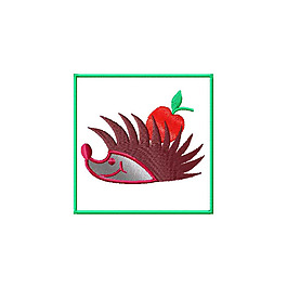 繡花 卡通形象 擬人化 動(dòng)物 刺猬 免費(fèi)素材