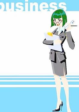 韓國商務(wù)女士矢量圖38
