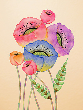 位圖 植物 寫(xiě)意花卉 花朵 免費(fèi)素材