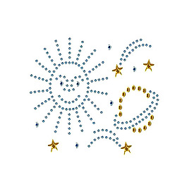 烫钻 生活元素 太阳 星球 免费素材