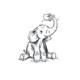 位圖 插畫 時尚插畫 動物插畫 大象 免費素材