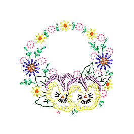 繡花 植物 花朵 免費(fèi)素材