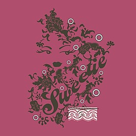 印花矢量圖 T恤圖案 圖文結(jié)合 人物 女孩 免費(fèi)素材
