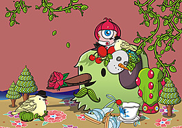 位圖 插畫 時尚插畫 卡通插畫 藝術效果 免費素材