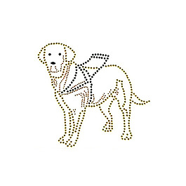燙鉆 動物 導盲犬 免費素材