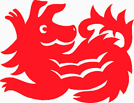 新年喜庆剪纸狗