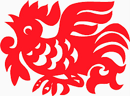 新年喜庆剪纸鸡