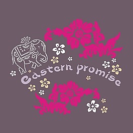 印花矢量圖 T恤圖案 圖文結(jié)合 植物 花朵 免費素材