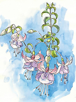 位圖 植物 寫意花卉 花朵 免費素材