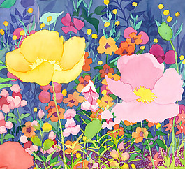 位圖 植物 寫意花卉 花朵 免費素材
