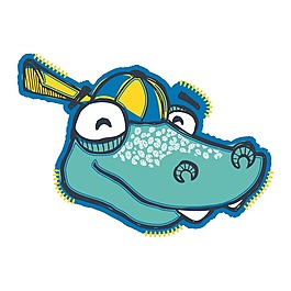 印花矢量圖 T恤圖案 圖文結(jié)合 卡通動(dòng)物 鱷魚 免費(fèi)素材