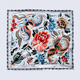绣花 刺绣 中国风 动物 蝙蝠 免费素材