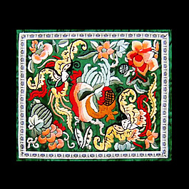 绣花 刺绣 中国风 动物 蝙蝠 免费素材