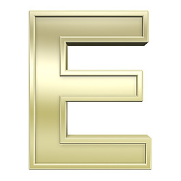 從閃亮的金框字母集的一封信