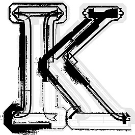 垃圾字體字母K