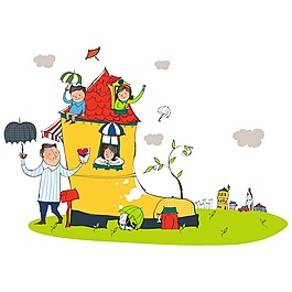 印花矢量圖 T恤圖案 圖文結(jié)合 可愛卡通 卡通形象 免費素材