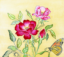 位圖 植物 寫意花卉 花朵 免費素材