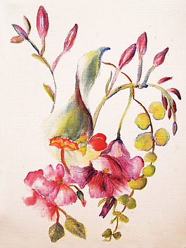 位圖 植物 寫意花卉 花朵 免費素材
