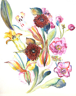 位圖 植物 寫意花卉 花朵 免費(fèi)素材