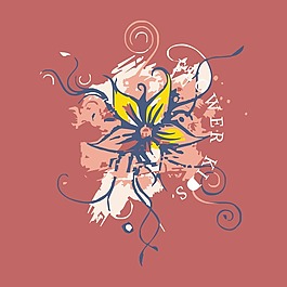印花矢量圖 T恤圖案 圖文結(jié)合 植物 花朵 免費(fèi)素材