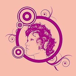 印花矢量圖 T恤圖案 人物 女人 幾何 免費(fèi)素材